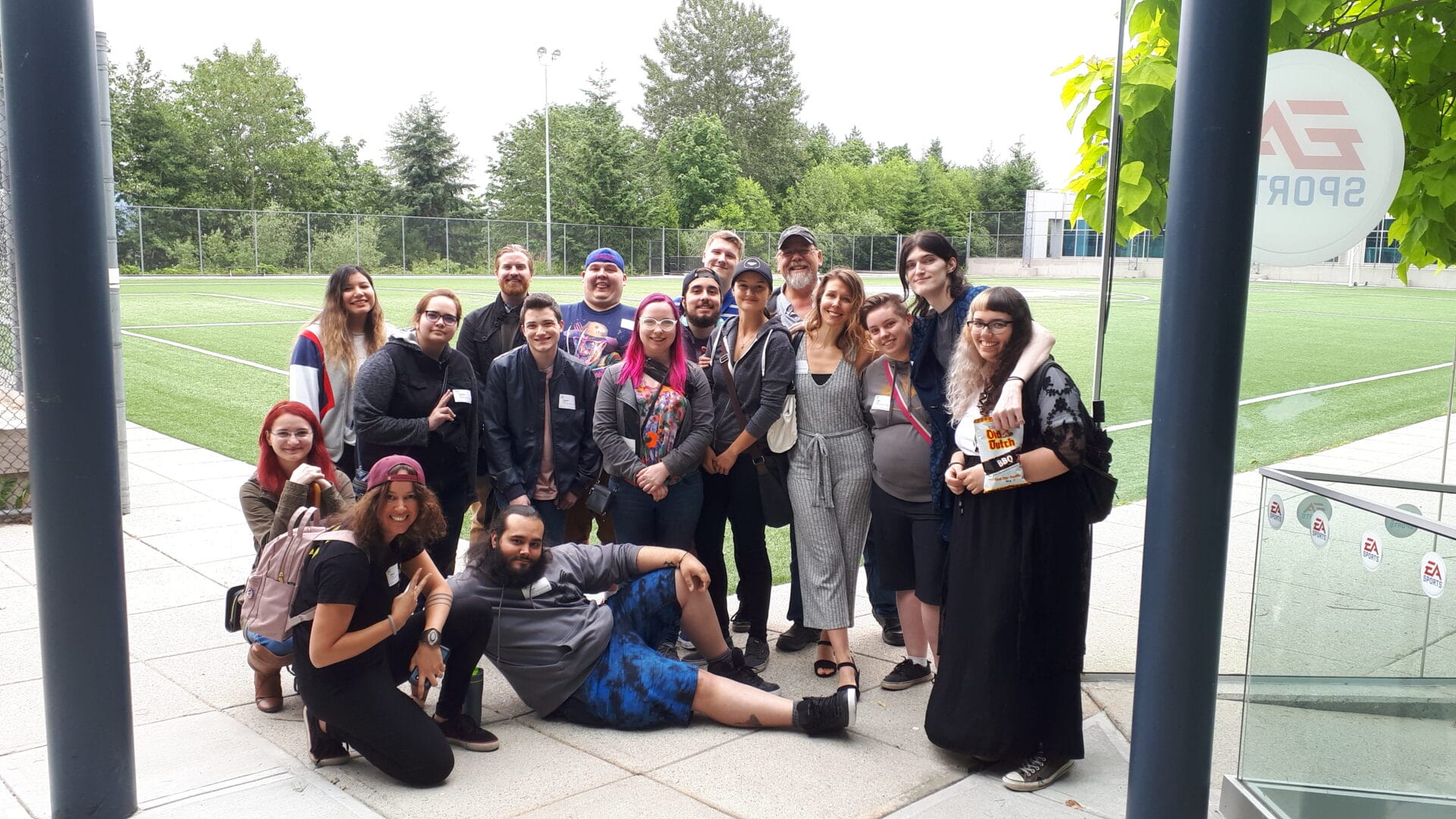Animation students on a field trip, visiting EA. 