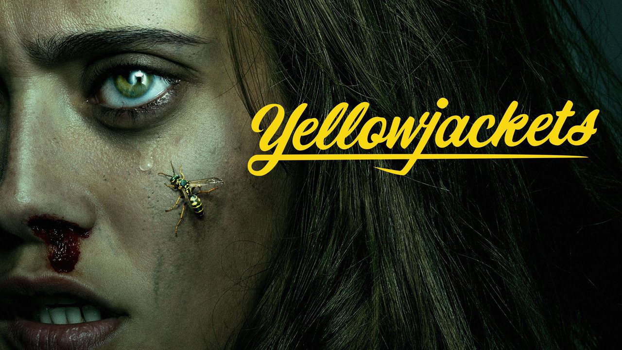 promo image for yellowjackets, tv series, closeup of wasp on scrying girls face